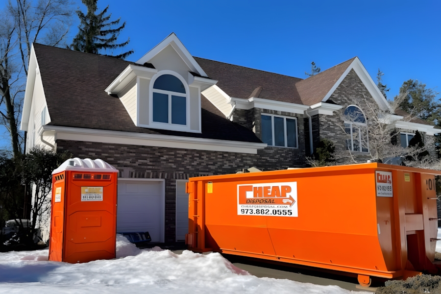 An Orange Dumpster