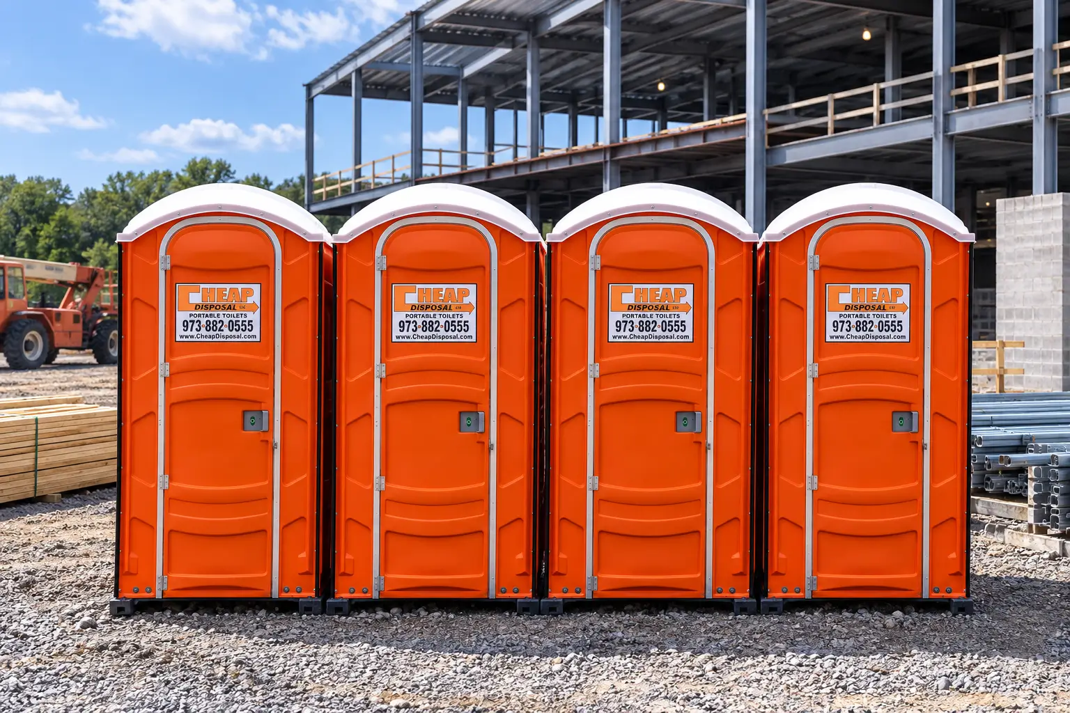 Portable Toilet Rental For Commercial WorkSite